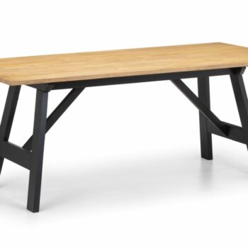julian bowen Hockley Dining Table black/light oak -0