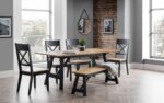 julian bowen Hockley Bench black/light oak-16268