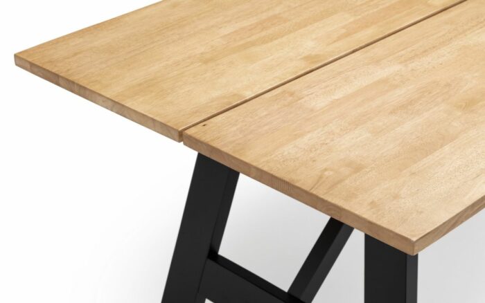 julian bowen Hockley Dining Table black/light oak -16261