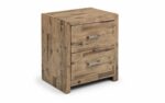 julian bowen Hoxton 2 Drawer Bedside Cabinet rustic oak-0