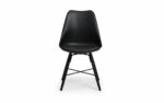 julian bowen Kari Dining Chair Black, Grey, White Poly chair wood legs & faux leather seat pad-16278