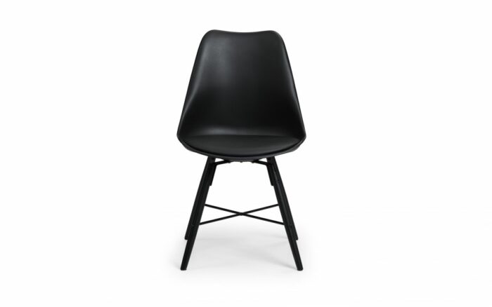julian bowen Kari Dining Chair Black, Grey, White Poly chair wood legs & faux leather seat pad-16278