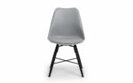 julian bowen Kari Dining Chair Black, Grey, White Poly chair wood legs & faux leather seat pad-16277