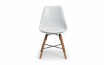 julian bowen Kari Dining Chair Black, Grey, White Poly chair wood legs & faux leather seat pad-16279