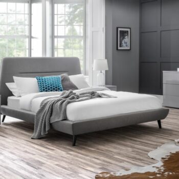 julian bowen Kyoto Steel Grey Fabric Bed-0