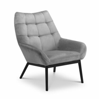 julian bowen Lucerne Grey Velvet Chair-0