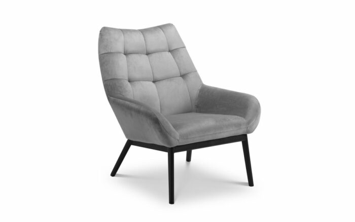 julian bowen Lucerne Grey Velvet Chair-0