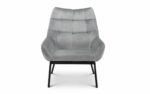 julian bowen Lucerne Grey Velvet Chair-16292