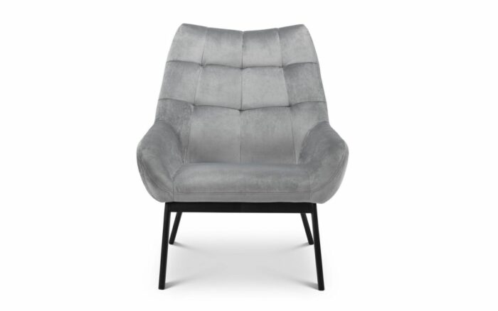 julian bowen Lucerne Grey Velvet Chair-16292