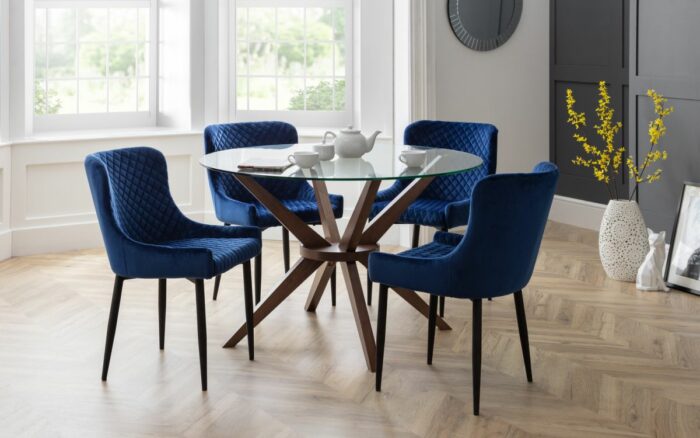 julian bowen Luxe Velvet Dining Chair-16302