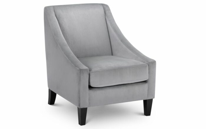julian bowen Maison Slate Grey Velvet Chair-0