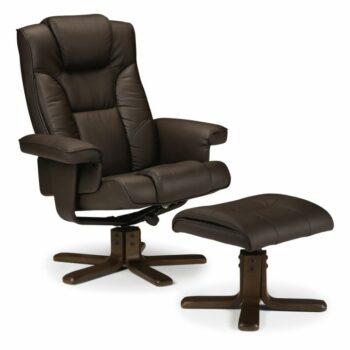 julian bowen Malmo Recliner & Footstool - Brown-0