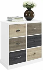 Dorel Mercer 6 Door Storage Cupboard - Multi Coloured-16374