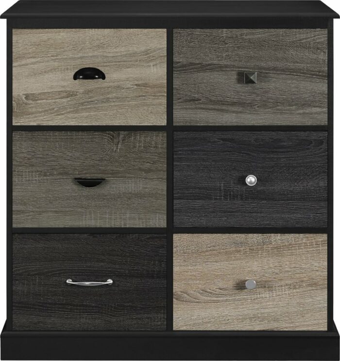 Dorel Mercer 6 Door Storage Cupboard - Multi Coloured-16375