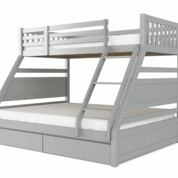 Flair Ollie Wooden Triple Bunk Bed in grey or white-0