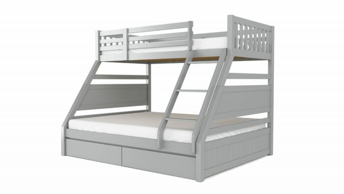 Flair Ollie Wooden Triple Bunk Bed in grey or white-0