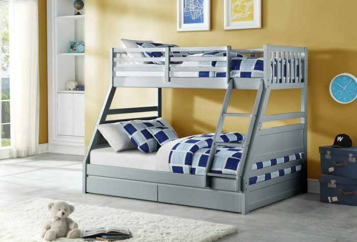 Flair Ollie Wooden Triple Bunk Bed in grey or white-16214