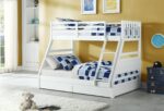 Flair Ollie Wooden Triple Bunk Bed in grey or white-16215