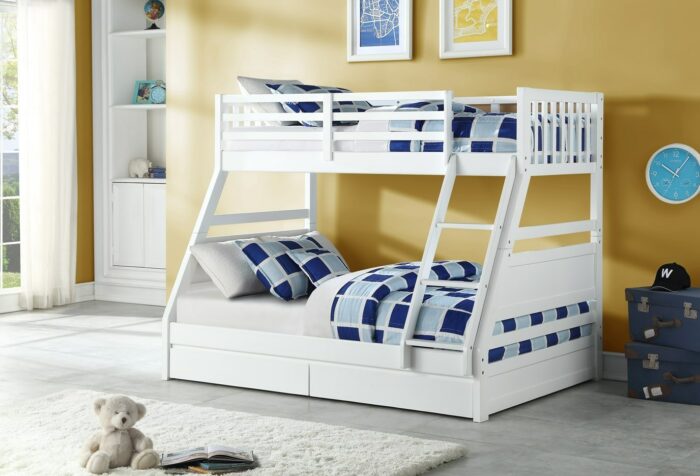 Flair Ollie Wooden Triple Bunk Bed in grey or white-16215
