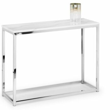 julian bowen Scala White Marble Top Console Table-0