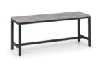 julian bowen Staten Bench concrete effect / black metal-0