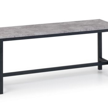 julian bowen Staten Bench concrete effect / black metal-0