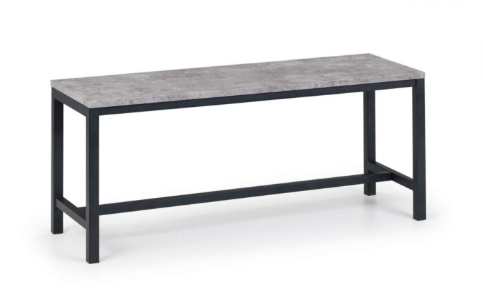 julian bowen Staten Bench concrete effect / black metal-0