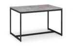 julian bowen Staten Dining Table concrete effect/black metal-0