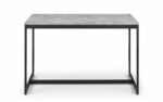 julian bowen Staten Dining Table concrete effect/black metal-16575