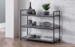 julian bowen Staten Low Bookcase Concrete Effect-16572