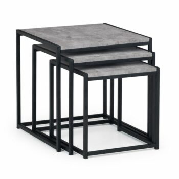 julian bowen Staten Nest of Tables Concrete Effect-0
