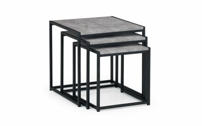 julian bowen Staten Nest of Tables Concrete Effect-0
