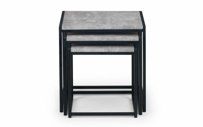 julian bowen Staten Nest of Tables Concrete Effect-16552