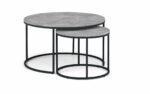 julian bowen Staten Round Nesting Coffee Table Concrete Effect-0
