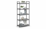 julian bowen Staten Tall Bookcase Concrete Effect-0