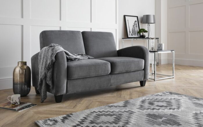 julian bowen Vivo 2 Seater Sofa in Dusk Grey Chenille-16517