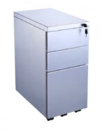 OI Value Slimline Metal Handle-less Pedestal White Silver or Black-18126