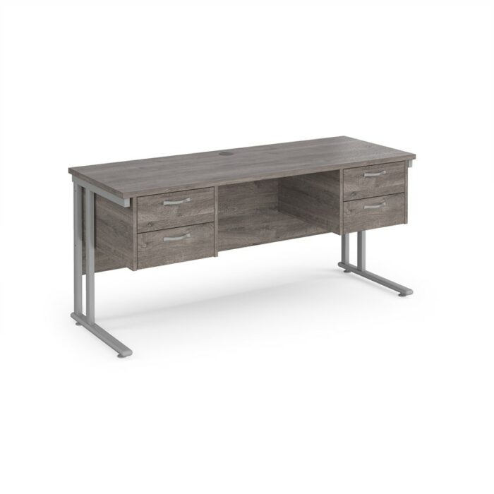 Dams Maestro 25 straight desk with two x 2 drawer pedestals-26165