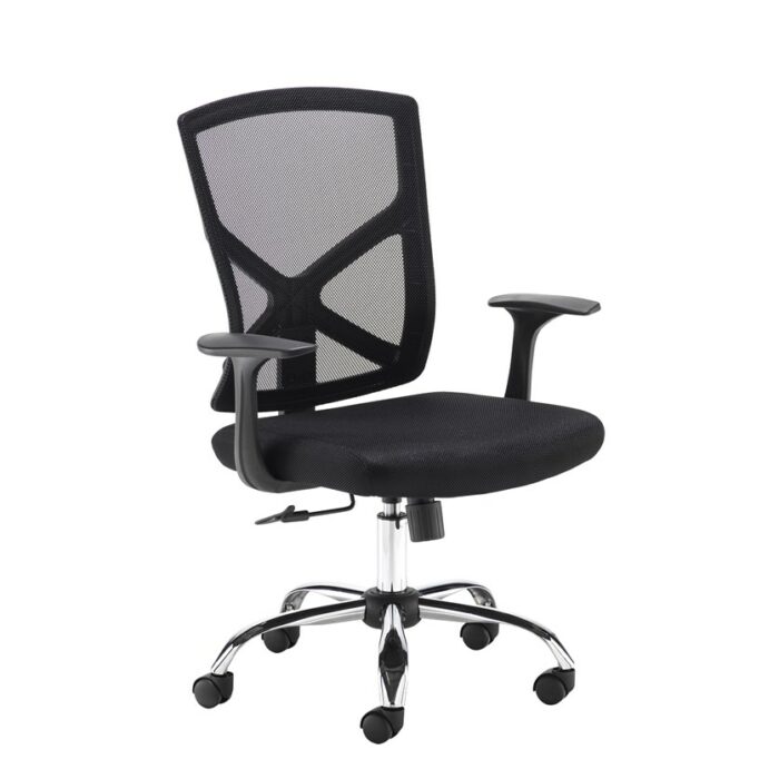 Dams Hale Mesh Back Operator Chair with Chrome Base-0