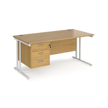 Dams 600mm Deep Single 3 Drawer Pedestal Desk -0