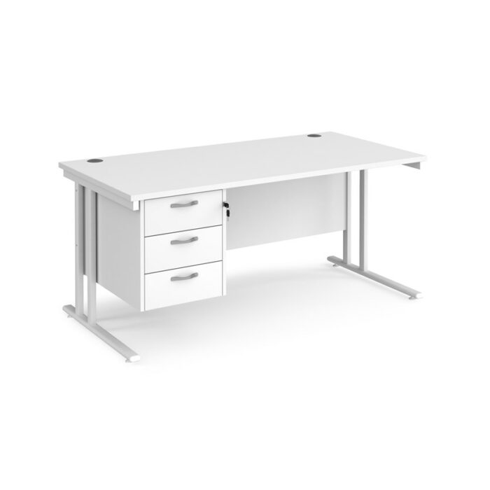 Dams 600mm Deep Single 3 Drawer Pedestal Desk -17657