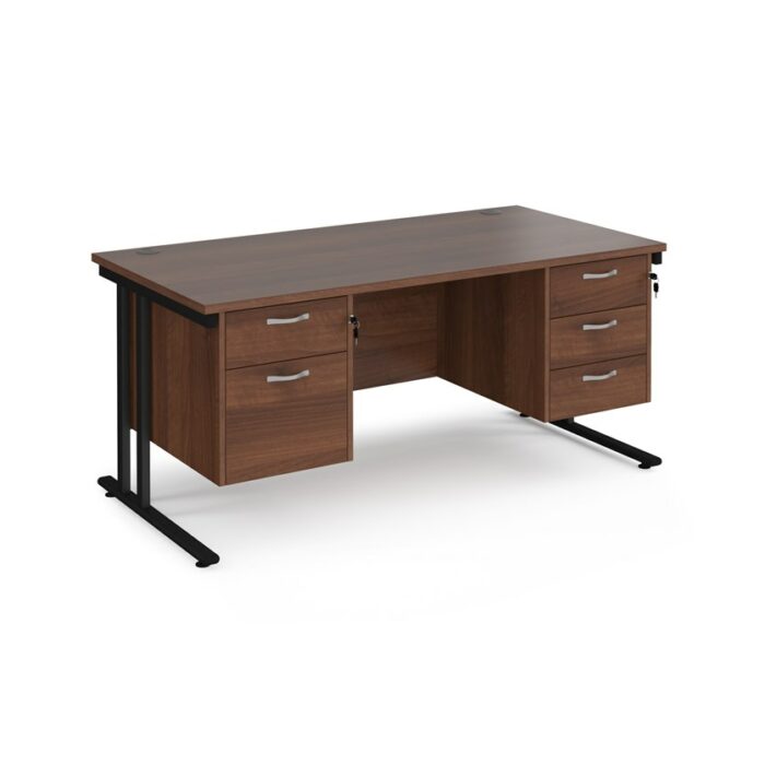 Dams 800mm Deep Double 2 & 3 Drawer Pedestal Desk -17888