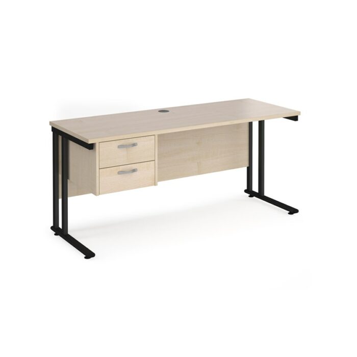 Dams 600mm Deep Single 2 Drawer Pedestal Desk -17521