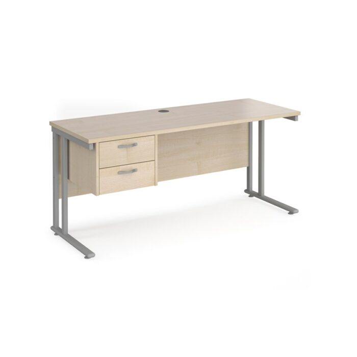 Dams 600mm Deep Single 2 Drawer Pedestal Desk -17517