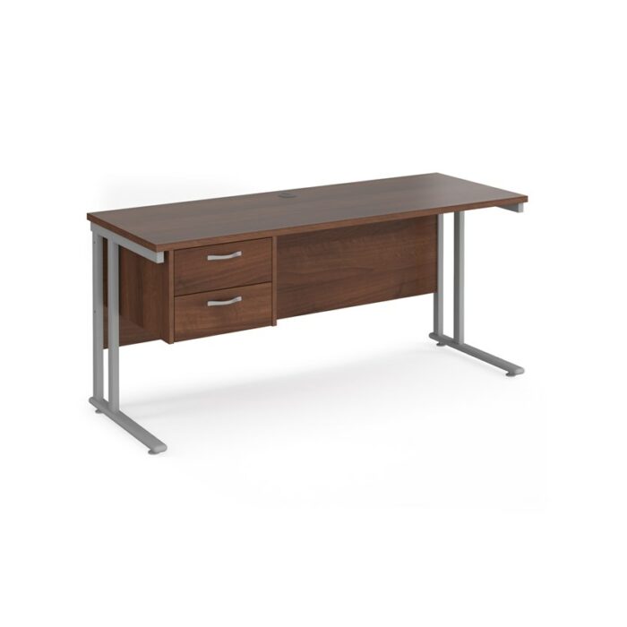 Dams 600mm Deep Single 2 Drawer Pedestal Desk -17523