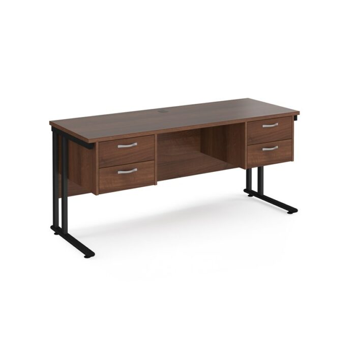 Dams Maestro 25 straight desk with two x 2 drawer pedestals-17622