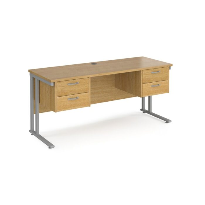 Dams Maestro 25 straight desk with two x 2 drawer pedestals-17631