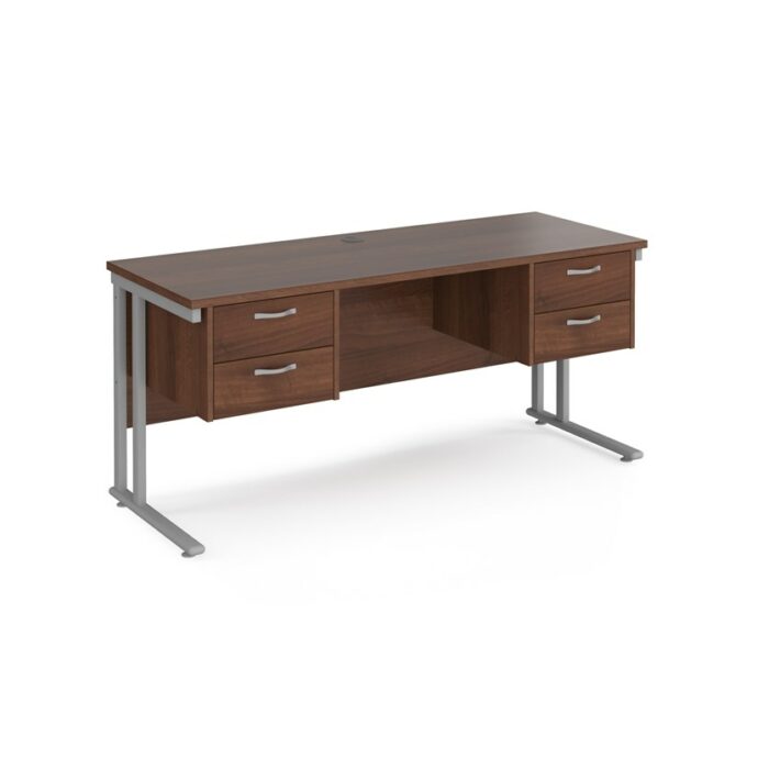 Dams Maestro 25 straight desk with two x 2 drawer pedestals-17623