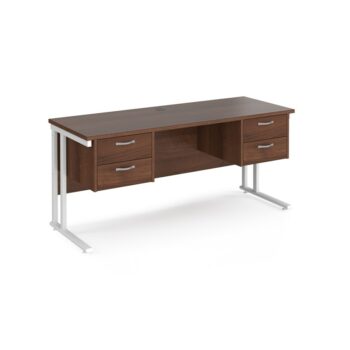 Dams Maestro 25 straight desk with two x 2 drawer pedestals-0