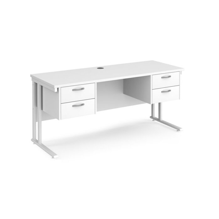 Dams Maestro 25 straight desk with two x 2 drawer pedestals-17632